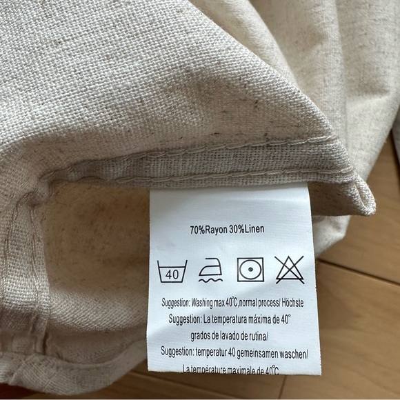 Coofandy Linen Rayon Shirt Button Down Men’s Small Beige lightweight summer - Picture 2 of 7